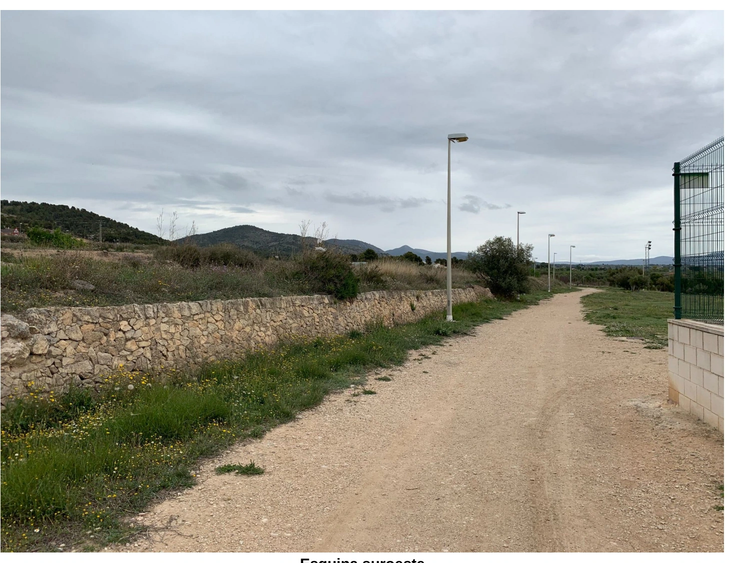 Fotografía del terreno antes de la intervención proyectada